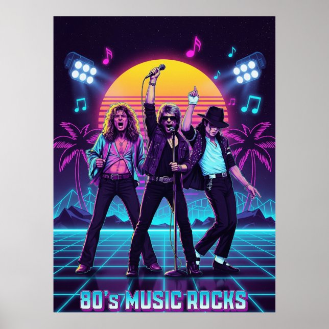 Affiche 80's Retro music  (Devant)