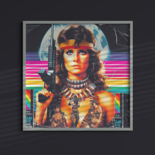 Affiche 80s Vhs Action Femme