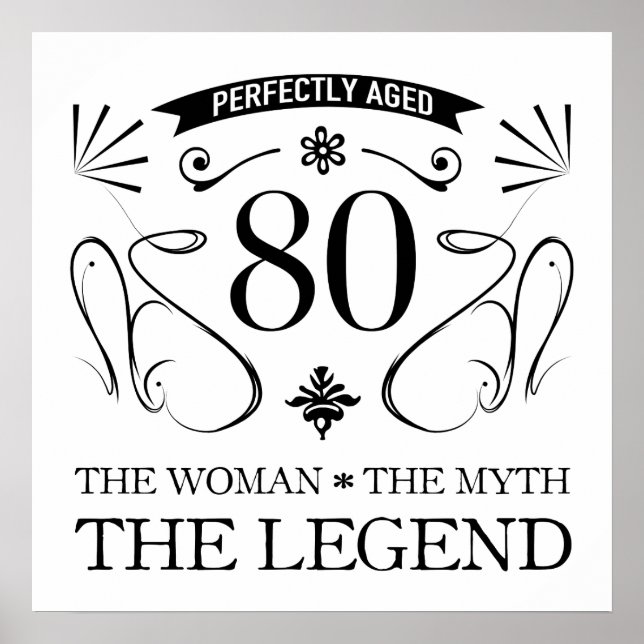 Affiche 80th Birthday For Women (Devant)