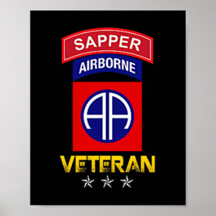 Affiche 82e jupe aéroportée - 82e vétéran du sapeur aéropo