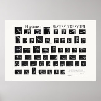 Affiche 84 Asanas : Système de base des maîtres