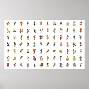Affiche 84 Enfants à fleurs