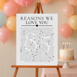 Affiche 85 raisons pour lesquelles nous vous aimons 80ème