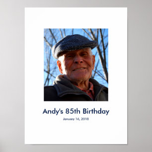 Affiche 85e anniversaire photo personnalisée Connexion Par