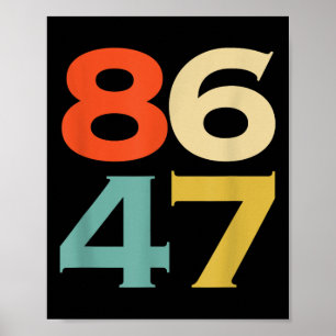 Affiche 8647 Anti Trump 86 47 Retro Impeach 47 Anti-Trump