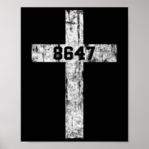 Affiche 8647 Anti Trump Croix Chrétien Jésus 86 47 Rétro