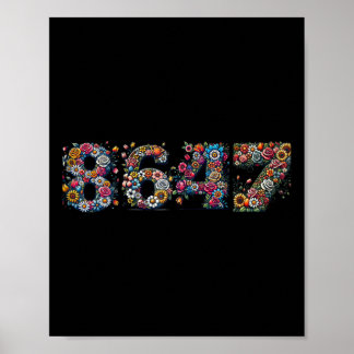 Affiche 8647 Anti Trump Floral Rétro