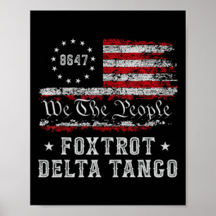 Affiche 8647 Anti Trump Foxtrots Deltas Tangos Impeach 47