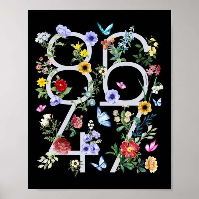 Affiche 8647 Floral Boho Anti Trump Subtil  (Devant)
