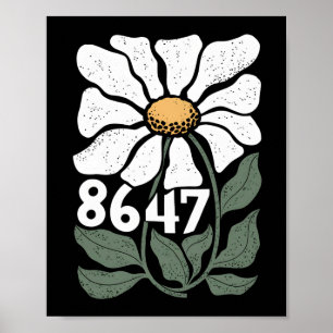 Affiche 8647 Résiste à la marguerite subtile florale Foxtr