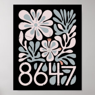 Affiche 8647 Résiste à la subtile florale Foxtrot Delta Ta