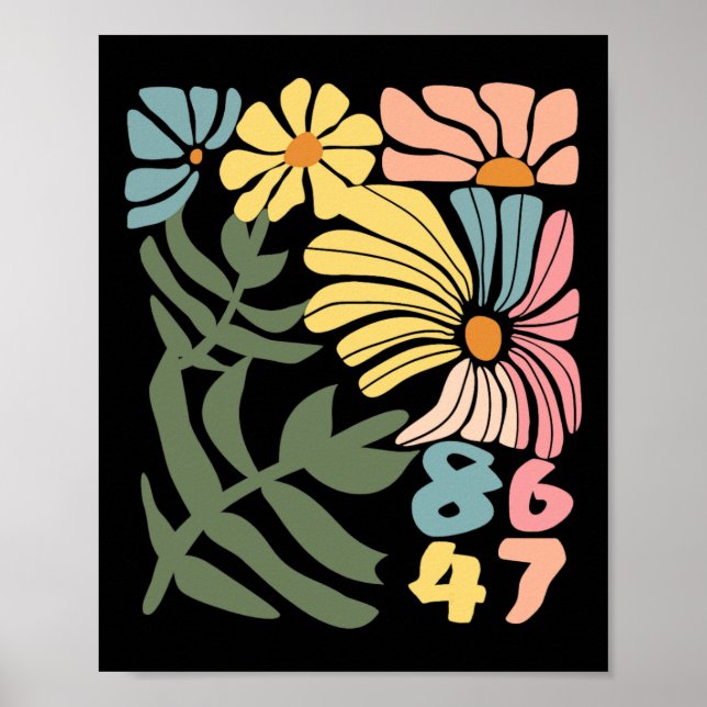 Affiche 8647 Résiste à la subtile florale Foxtrot Delta Ta (Devant)