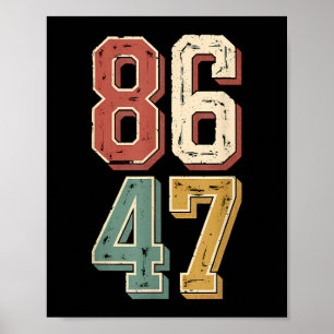 Affiche 8647 rétro 86 47