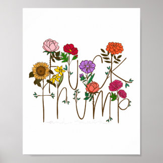 Affiche 8647 Subtle Anti Trump 86 47 Floral Boho Style