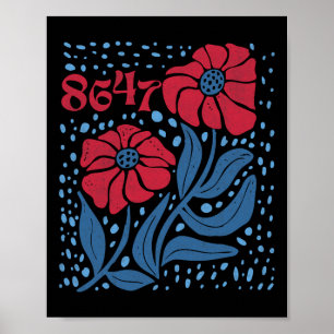 Affiche 8647 Subtle Anti Trump 86 47 Floral Boho Style 4