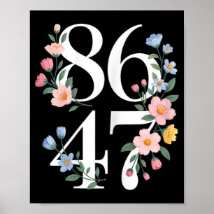 Affiche 8647 Subtle Anti Trump Flower Floral Boho Vintage