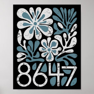 Affiche 8647 Trump subtil 86 47 Style floral boho