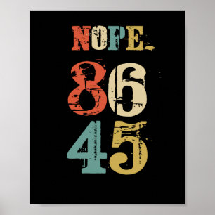 Affiche 86 45 Démocrate du président anti-Trump