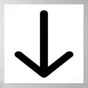 AFFICHE 89620 FLÈCHE NOIRE VERS LE BAS