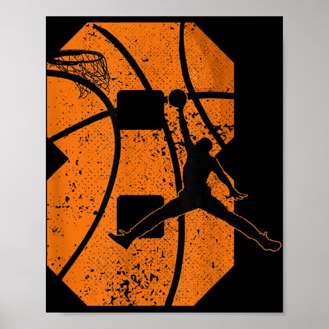 Affiche 8 Anniversaire Basketball 7 Anniversaire Anniversa (Devant)