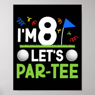 Affiche 8 Anniversaire Golf Boy Huit Anniversaire Golfeur