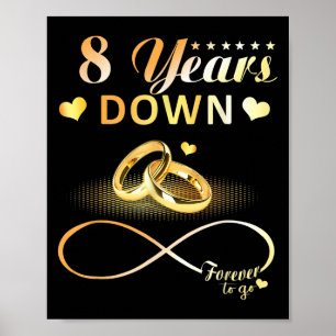 Affiche 8 Ans À Partir Pour Toujours Couple 8E Mariage Ann