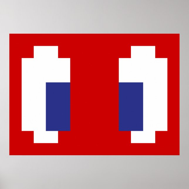 Affiche 8 bits Pixel Manga Eyes (Devant)