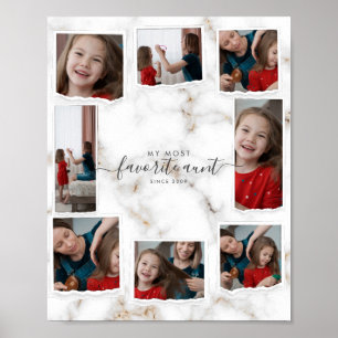 Affiche 8 Eight Photo Collage Aunty Modern Elegant Family