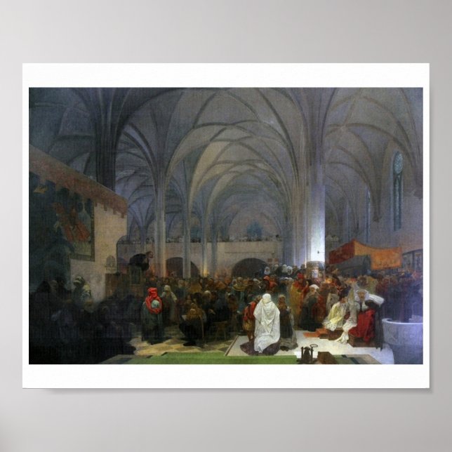 Affiche #8 Maître Jan Hus Prêcher à la chapelle de Bethlée (Devant)
