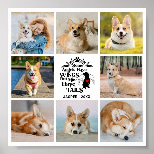 Affiche 8 Photo Collage Animaux de compagnie Chien Perte S (Devant)