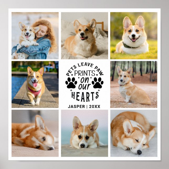 Affiche 8 Photo Collage Pet Memorial Remembrance  (Devant)