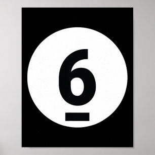 Affiche 8 Pool Ball 6 Billiards Costume Halloween Groupe M