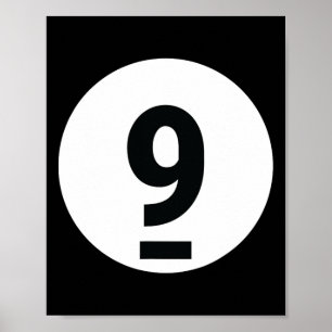 Affiche 8 Pool Ball 9 Billiards Costume Halloween Groupe M