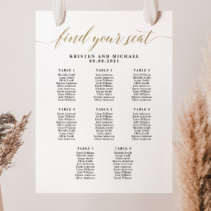 Affiche 8 Tables 80 Invités Trouvez Votre Siège Carte