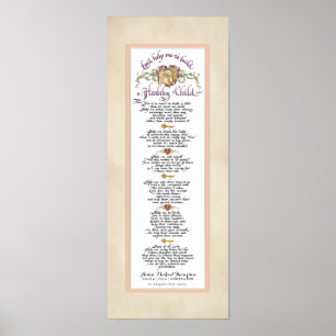 Affiche 8 x 20 Construire un enfant en santé, Parchemin Bl