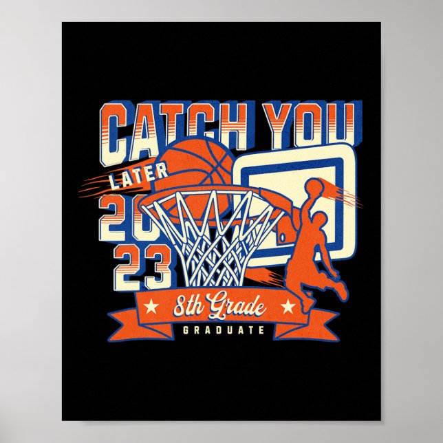 Affiche 8e année de basket-ball 2023 collège (Devant)