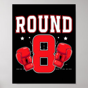 Affiche 8e Boxe Anniversaire fête Huit ans Boxer Bir