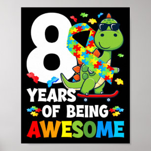 Affiche 8e fête d'anniversaire de l'autisme 8 ans autiste