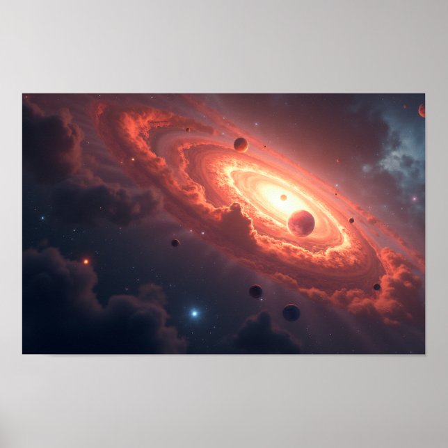 Affiche 8K Multiverse Horizons : Voie lactée et dimension  (Devant)