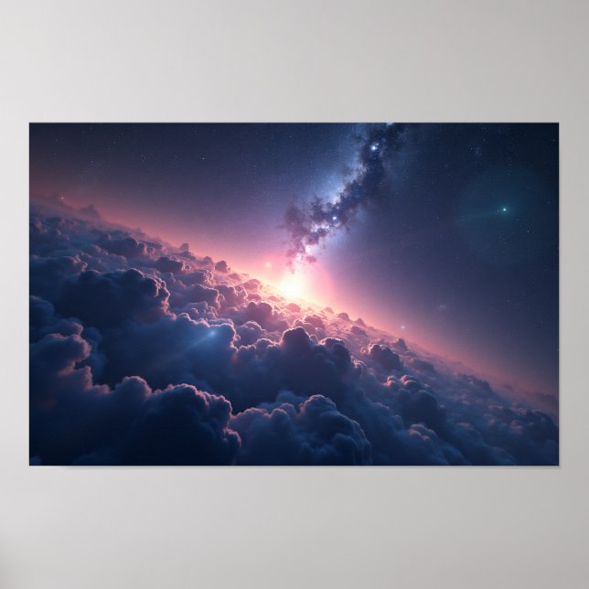 Affiche 8K Multiverse Horizons : Voie lactée et dimensions (Devant)