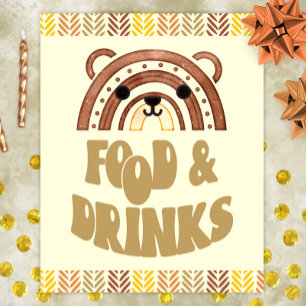 Affiche 8x10 Nourriture & Boissons Anniversaire Boho Woodl