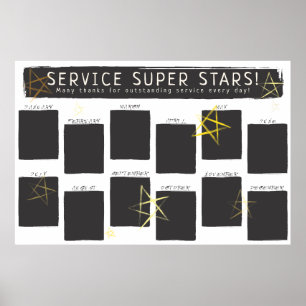 Affiche 8x10 Photos employé de la reconnaissance du mois