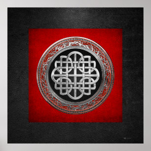 Affiche [901] Croix du noeud d'argent celtique sacré