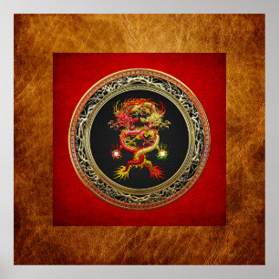 Affiche [901] Dragons rouges et jaunes