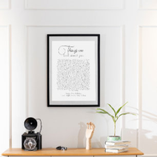 Affiche 90 choses que nous aimons de vous