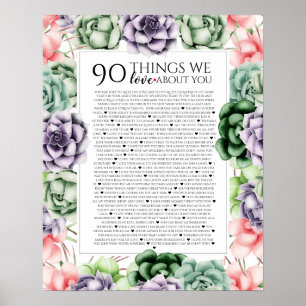 Affiche 90 raisons pour lesquelles nous vous aimons, 45 Ra