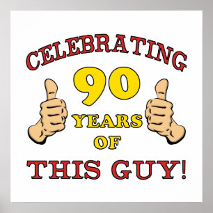 Affiche 90e anniversaire Cadeau pour lui