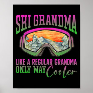 Affiche 90s 80s Skiing Outfit Retro Ski Grandma