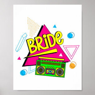 Affiche 90s Mariée Retro Mariée des années 90s Bachelorett