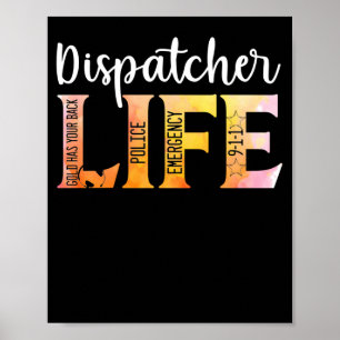 Affiche 911 Police Emergency Dispatcher Life Gold